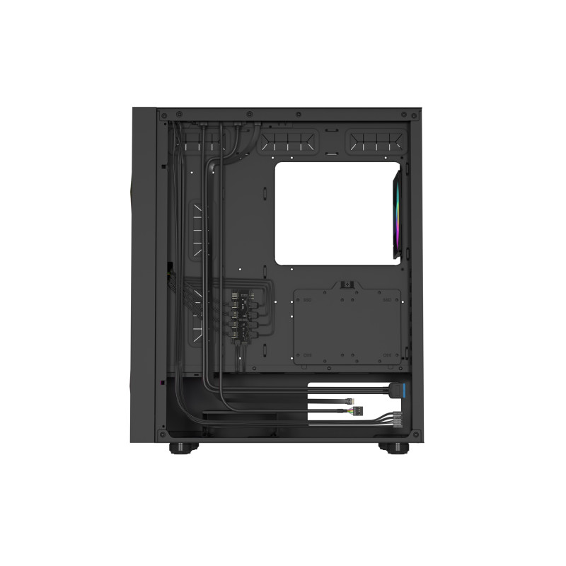 Počítačová skriňa Genesis DIAXID 605 ARGB/Midi Tower/Transpar./Čierna