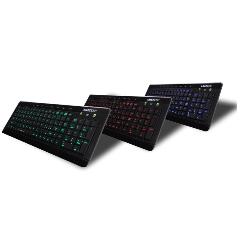 AMEI AM-K3001G/Drôtová USB/ CZ layout/Čierna