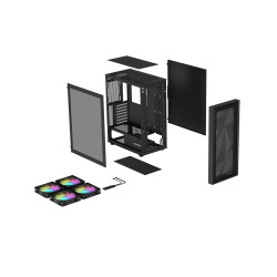 Počítačová skriňa Genesis DIAXID 605 ARGB/Midi Tower/Transpar./Čierna