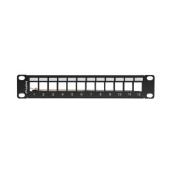 LANBERG PATCH PANEL 12 PORTOV 1U 19'' FTP PRO MODULY KEYSTONE ČIERNY V2
