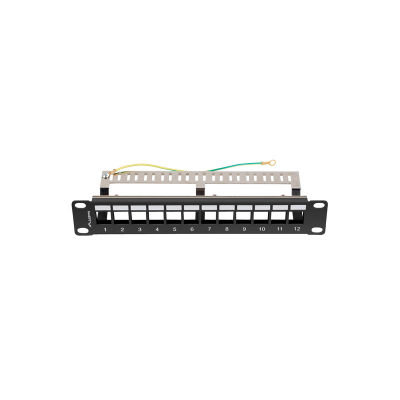 LANBERG PATCH PANEL 12 PORTOV 1U 19'' FTP PRO MODULY KEYSTONE ČIERNY V2