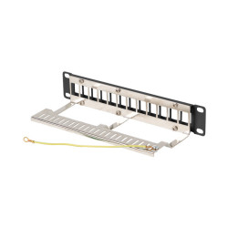 LANBERG PATCH PANEL 12 PORTOV 1U 19'' FTP PRO MODULY KEYSTONE ČIERNY V2