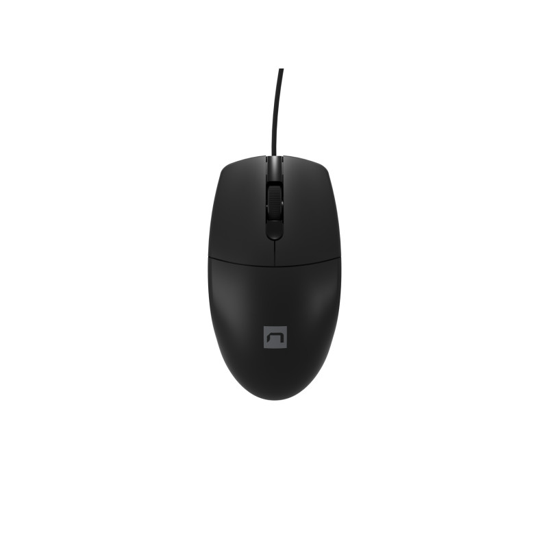 Natec optická myš RUFF Plus 1200 DPI/Kancelárska/Optická/1 200 DPI/Drôtová USB/Čierna