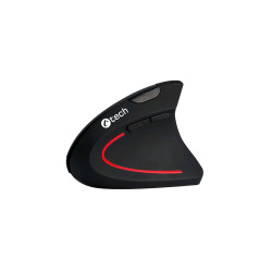 Myš C-TECH VEM-09/Vertikálna/Optická/Pre pravákov/1 600 DPI/Bezdrôtová USB/Čierna