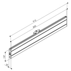 VOGELS - Vogel´s horizontálna časť adaptéra Connect-it PFB 3409B, 915mm, čierna