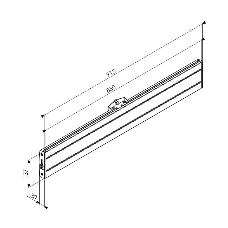 VOGELS - Vogel´s horizontálna časť adaptéra Connect-it PFB 3409B, 915mm, čierna