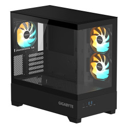 GIGABYTE C201 PANORAMIC/Midi Tower/Transpar./Čierna