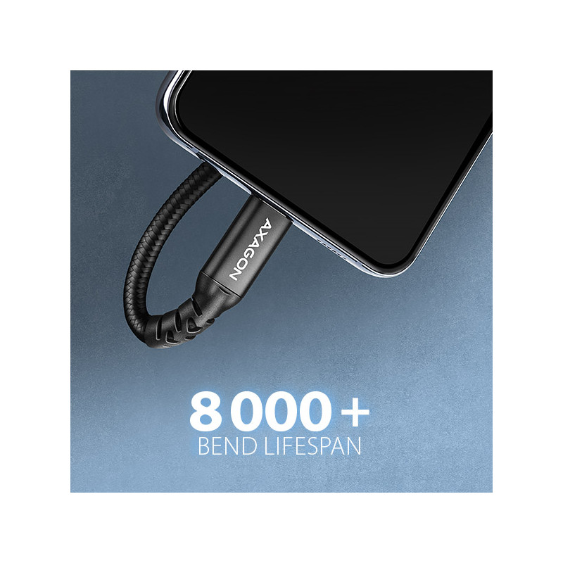 AXAGON BUCM32-CF15AB predlžovací kábel USB-C (M) -- USB-C (F), 1.5m, USB 20Gbps, PD 240W ALU oplet