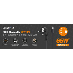 Aligator Power Delivery 65W USB-C adaptér