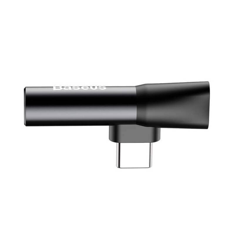 NONAME - Baseus CATL41-01 Rozbočovač USB-C/3.5mm Jack Black