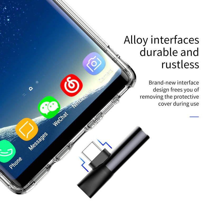 NONAME - Baseus CATL41-01 Rozbočovač USB-C/3.5mm Jack Black