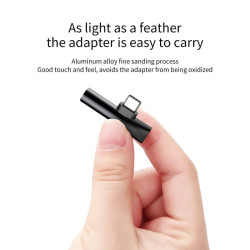 NONAME - Baseus CATL41-01 Rozbočovač USB-C/3.5mm Jack Black