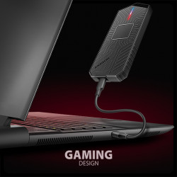 AXAGON EEM2-GAM, USB-C 10Gbps - NVMe & SATA SSD GAME M.2 box, bezšroubový