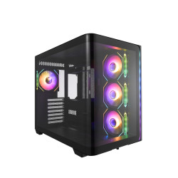 FSP M580-BP/Midi Tower/Transpar./Čierna
