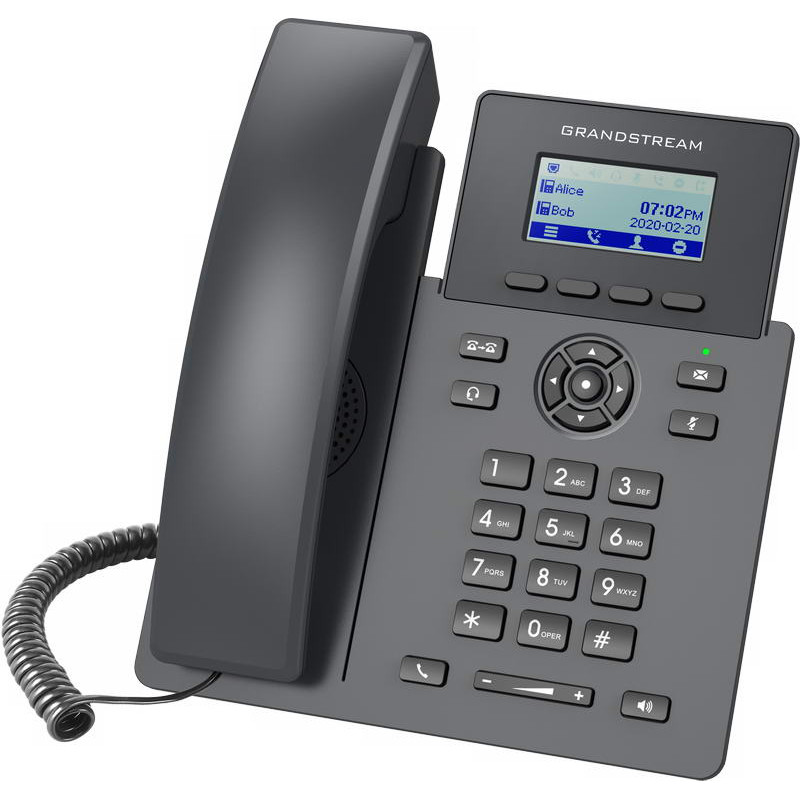 Grandstream GRP2601P SIP telefón, 2,21'' LCD displej, 2 SIP účty, 100Mbit port, PoE