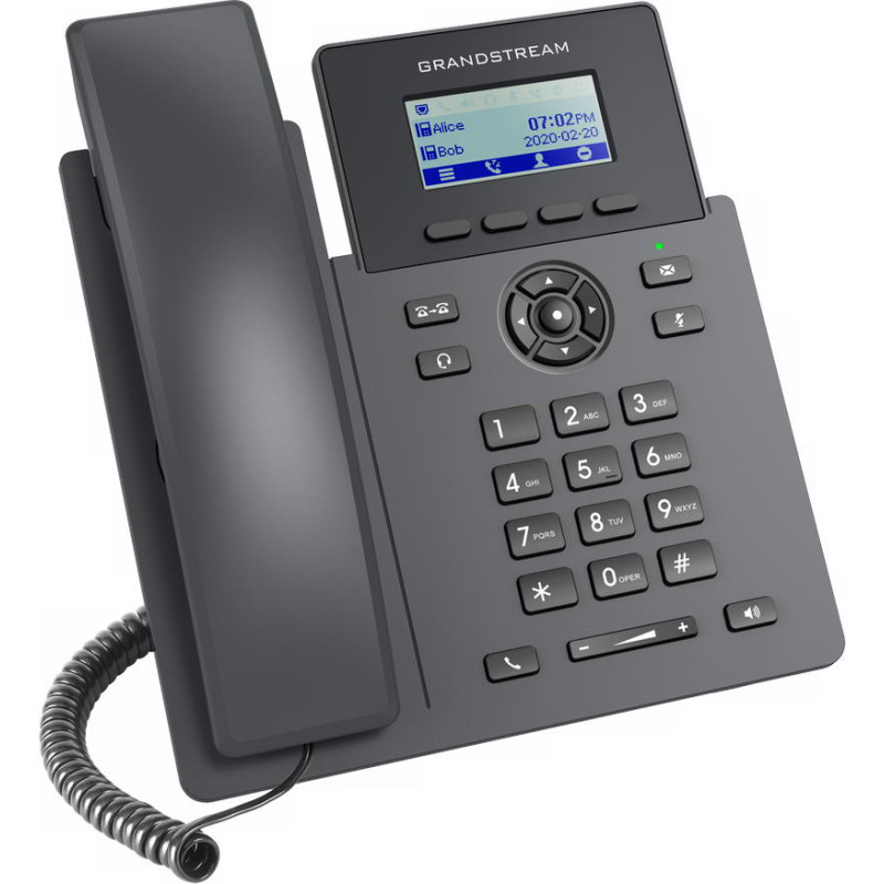 Grandstream GRP2601P SIP telefón, 2,21'' LCD displej, 2 SIP účty, 100Mbit port, PoE