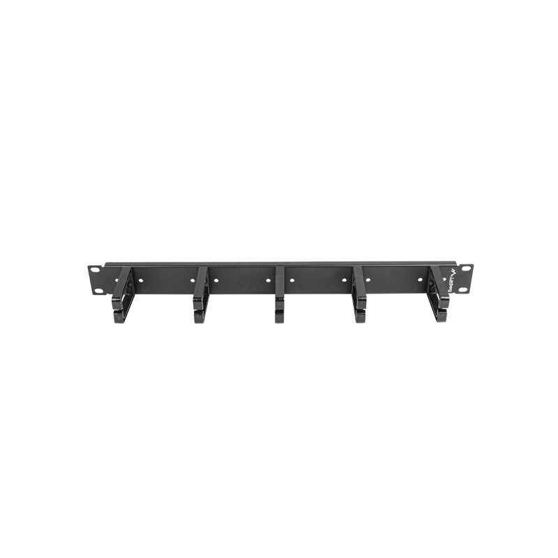 LANBERG 19'' PANEL PRO SPRÁVU KÁBLOV S 5 PLASTOVÝMI DRŽIAKMI 1U TYP B ČIERNY
