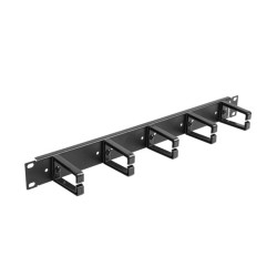 LANBERG 19'' PANEL PRO SPRÁVU KÁBLOV S 5 PLASTOVÝMI DRŽIAKMI 1U TYP B ČIERNY