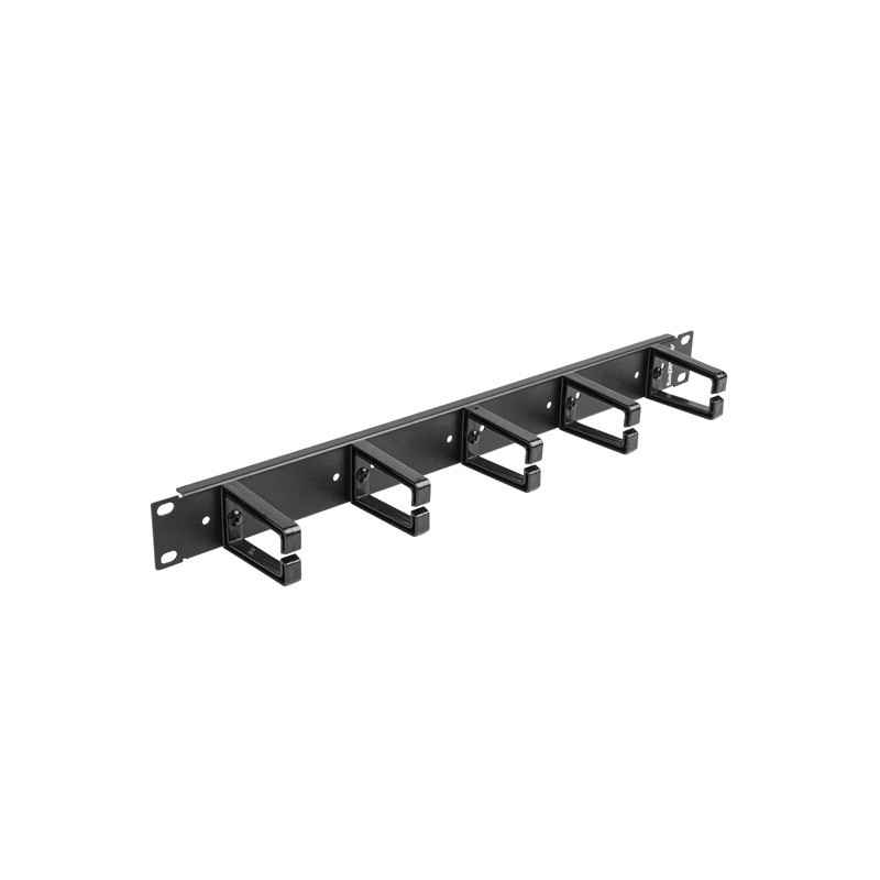 LANBERG 19'' PANEL PRO SPRÁVU KÁBLOV S 5 PLASTOVÝMI DRŽIAKMI 1U TYP B ČIERNY