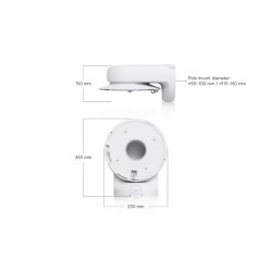 UBIQUITI ENTERPRISE - Ubiquiti UACC-AI-MS-4-AM-W - UniFi AI Multi Sensor 4 Camera Arm Mount, biela