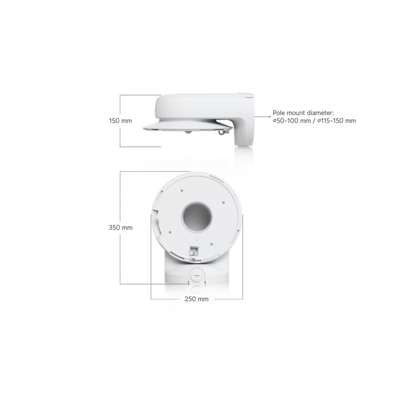 UBIQUITI ENTERPRISE - Ubiquiti UACC-AI-MS-4-AM-W - UniFi AI Multi Sensor 4 Camera Arm Mount, biela