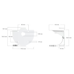 UBIQUITI ENTERPRISE - Ubiquiti UACC-AI-MS-4-AM-W - UniFi AI Multi Sensor 4 Camera Arm Mount, biela