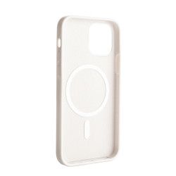 ER POWER Silikonový kryt CARNEVAL SNAP pre iPhone 12 mini s MagSafe - biela