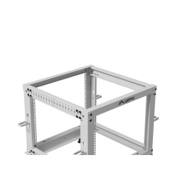 LANBERG OTVORENÝ RACK 19'' 9U 600X600-1100 NASTAVITEĽNÝ ŠEDÝ