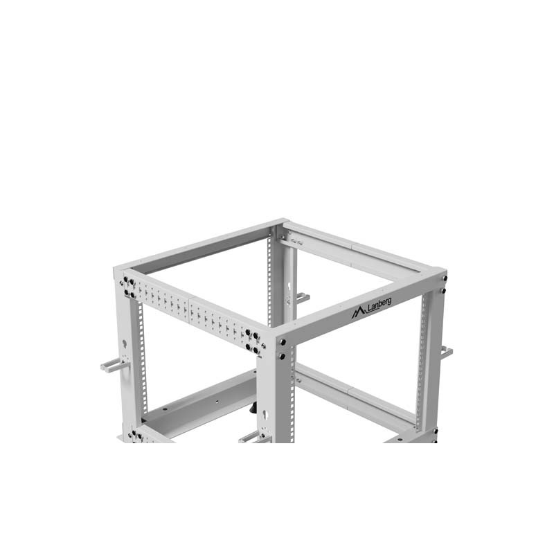 LANBERG OTVORENÝ RACK 19'' 9U 600X600-1100 NASTAVITEĽNÝ ŠEDÝ