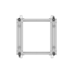 LANBERG OTVORENÝ RACK 19'' 9U 600X600-1100 NASTAVITEĽNÝ ŠEDÝ