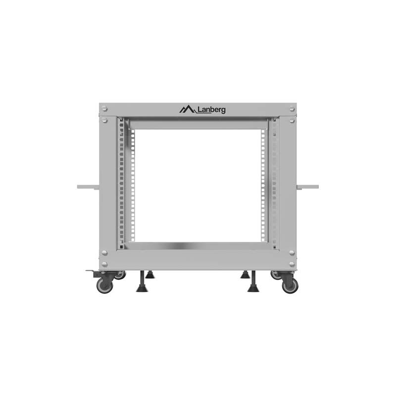 LANBERG OTVORENÝ RACK 19'' 9U 600X600-1100 NASTAVITEĽNÝ ŠEDÝ