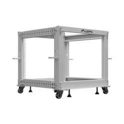 LANBERG OTVORENÝ RACK 19'' 9U 600X600-1100 NASTAVITEĽNÝ ŠEDÝ