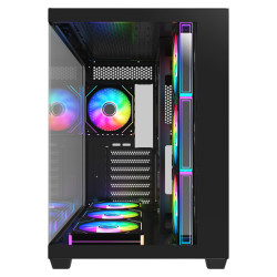 FSP M341-BA/Midi Tower/Transpar./Čierna