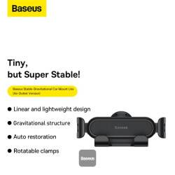 NONAME - Baseus Univerzálny držiak do auta Gravity Air Vent s upevnením do ventilačnej mriežky čierny