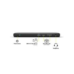 NONAME - PORT CONNECT Dokovacia stanica pre kancelárie, USB-C, 2x4K, čierna