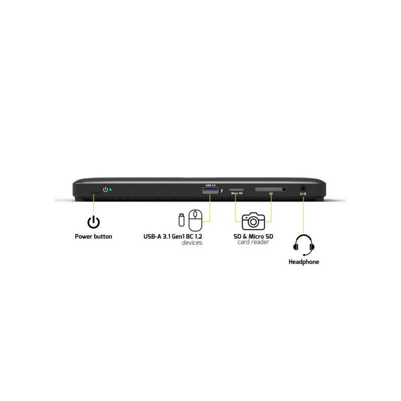 NONAME - PORT CONNECT Dokovacia stanica pre kancelárie, USB-C, 2x4K, čierna
