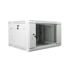 LANBERG RACKOVÁ SKRIŇA 19'' DVOJDIELNA NÁSTENNÁ 6U/600X600 (FLAT PACK) ŠEDÁ