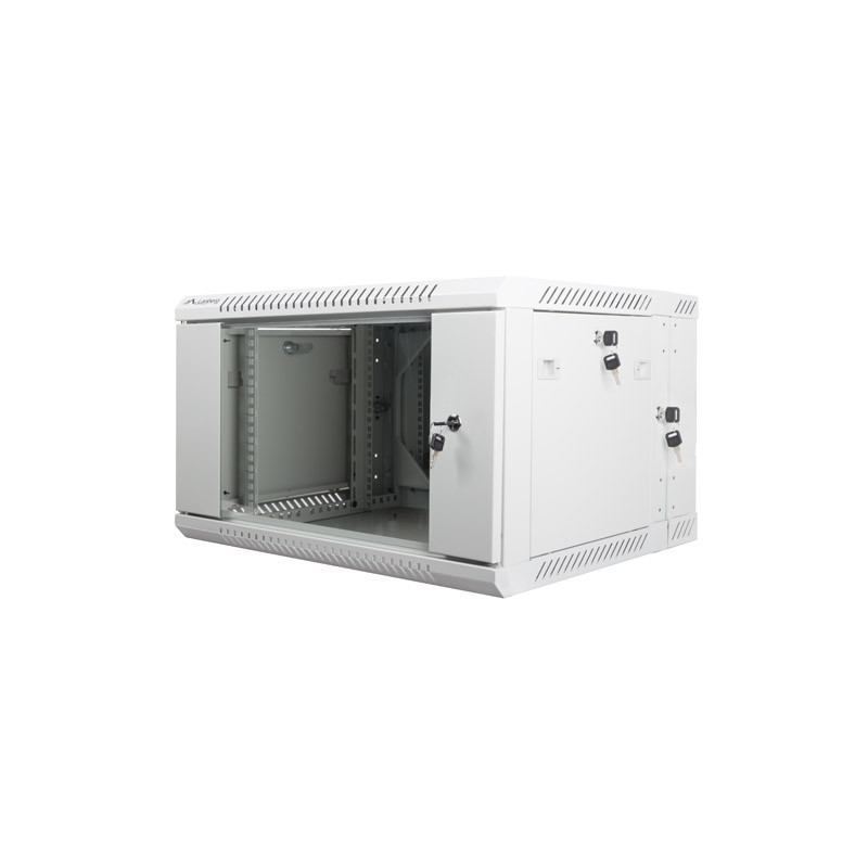 LANBERG RACKOVÁ SKRIŇA 19'' DVOJDIELNA NÁSTENNÁ 6U/600X600 (FLAT PACK) ŠEDÁ