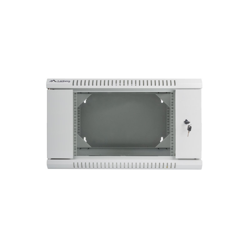 LANBERG RACKOVÁ SKRIŇA 19'' DVOJDIELNA NÁSTENNÁ 6U/600X600 (FLAT PACK) ŠEDÁ