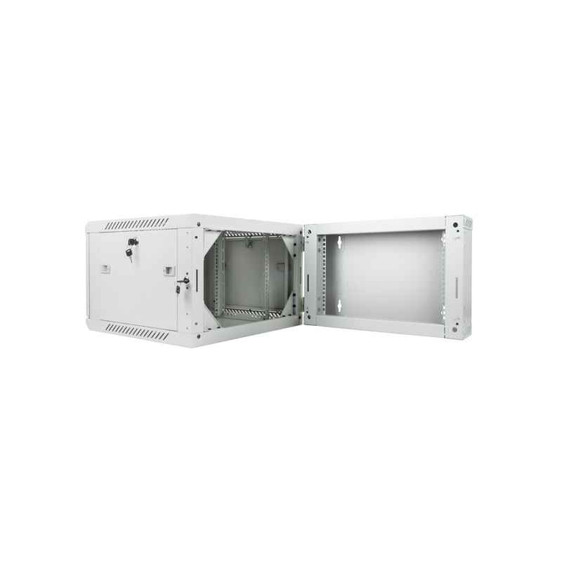 LANBERG RACKOVÁ SKRIŇA 19'' DVOJDIELNA NÁSTENNÁ 6U/600X600 (FLAT PACK) ŠEDÁ