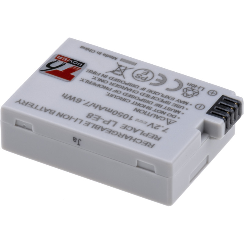 Batéria T6 power Canon LP-E8, 1050mAh, 7,6Wh, sivá