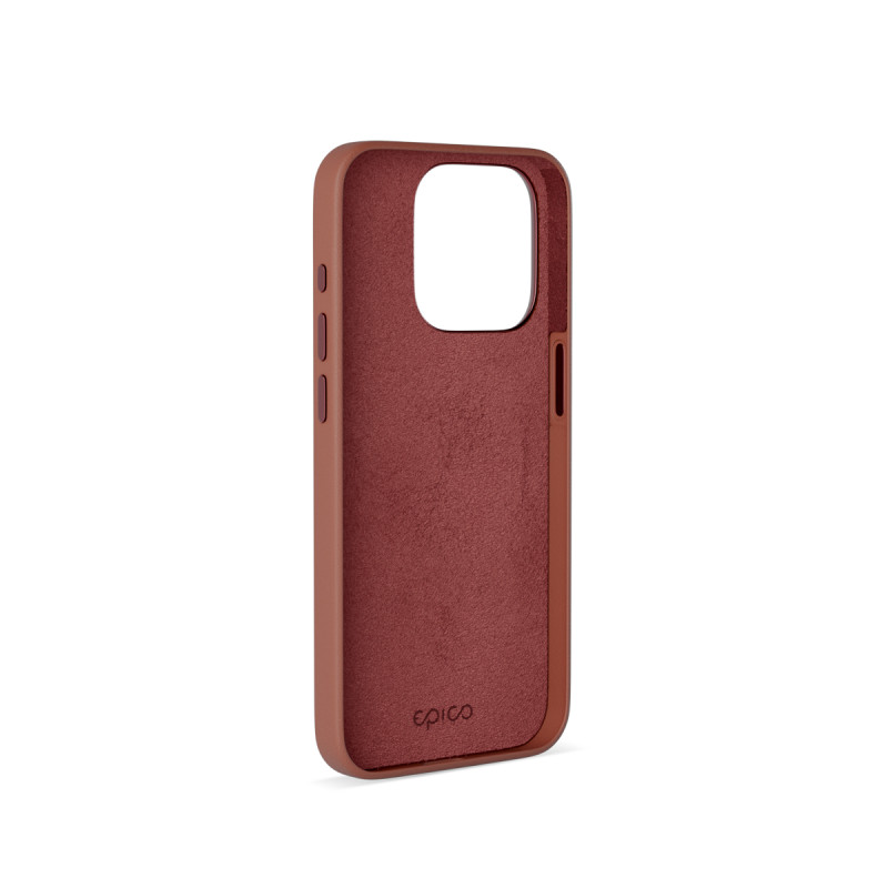 Epico Mag+ kožený kryt iPhone 15 Pro Max - hnedá