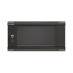 LANBERG RACKOVÁ SKRIŇA 19'' NÁSTENNÁ 4U/540X350 (FLAT PACK) S PRESKLENÝMI DVERMI ČIERNA