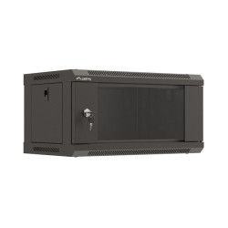 LANBERG RACKOVÁ SKRIŇA 19'' NÁSTENNÁ 4U/540X350 (FLAT PACK) S PRESKLENÝMI DVERMI ČIERNA