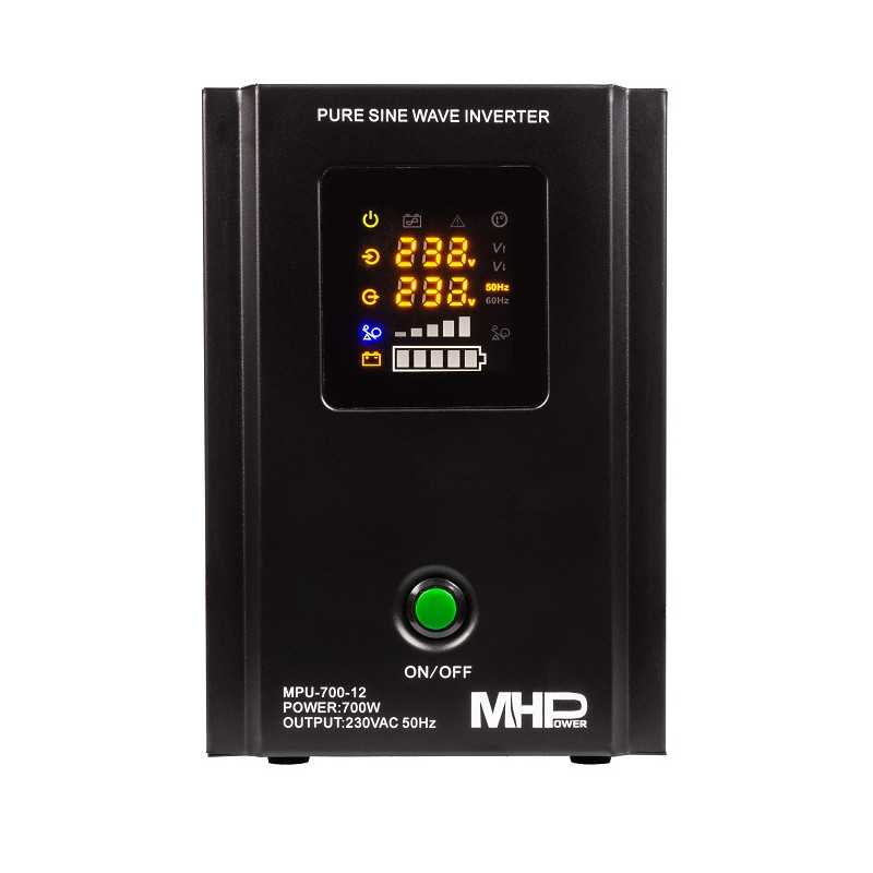 CARSPA - Záložný zdroj MHPower MPU700-12, UPS, 700W, čistá sinus