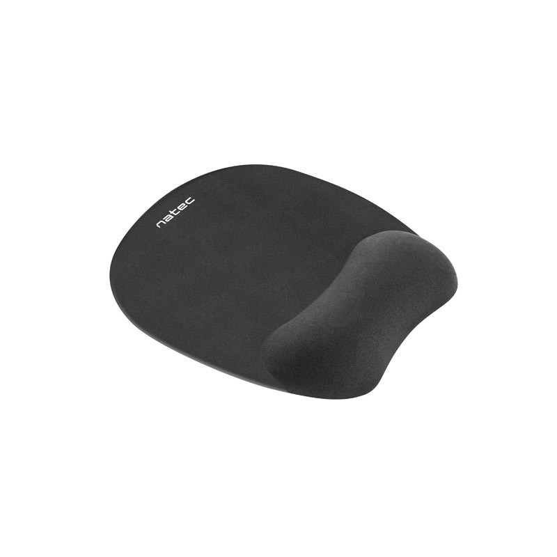 Podložka pod myš ergonomická Natec CHIPMUNK, pamäťová pena, čierna, 230x200 mm