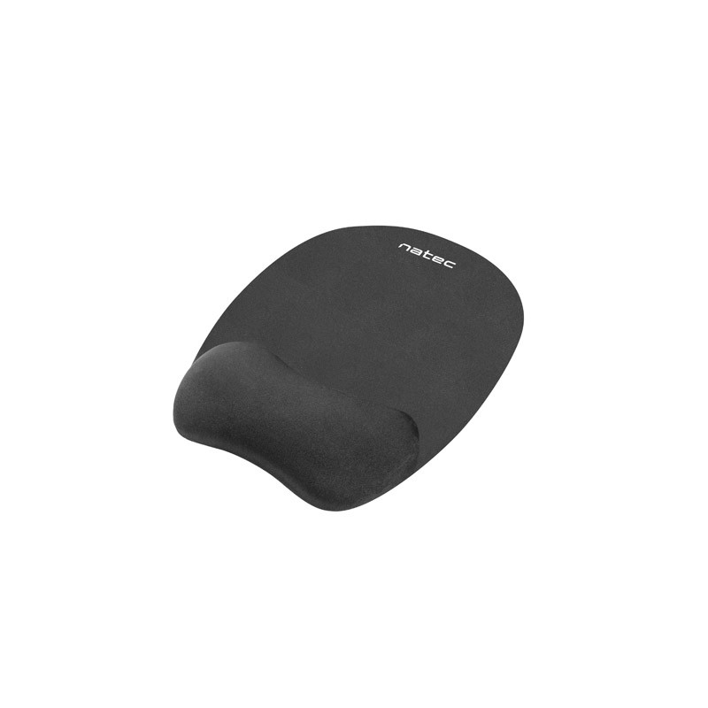 Podložka pod myš ergonomická Natec CHIPMUNK, pamäťová pena, čierna, 230x200 mm