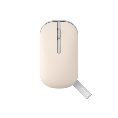 ASUS MD100/Cestovná/Optická/1 600 DPI/USB+BT/Béžová