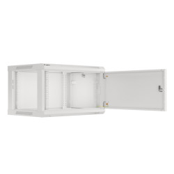LANBERG RACKOVÁ SKRIŇA 19'' PRO MONTÁŽ NA STENU 6U/600X450 PRO VLASTNÚ MONTÁŽ S KOVOVÝMI DVERAMI ŠEDÁ