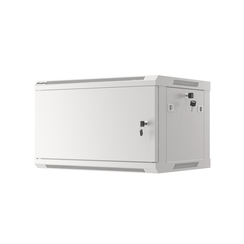 LANBERG RACKOVÁ SKRIŇA 19'' PRO MONTÁŽ NA STENU 6U/600X450 PRO VLASTNÚ MONTÁŽ S KOVOVÝMI DVERAMI ŠEDÁ